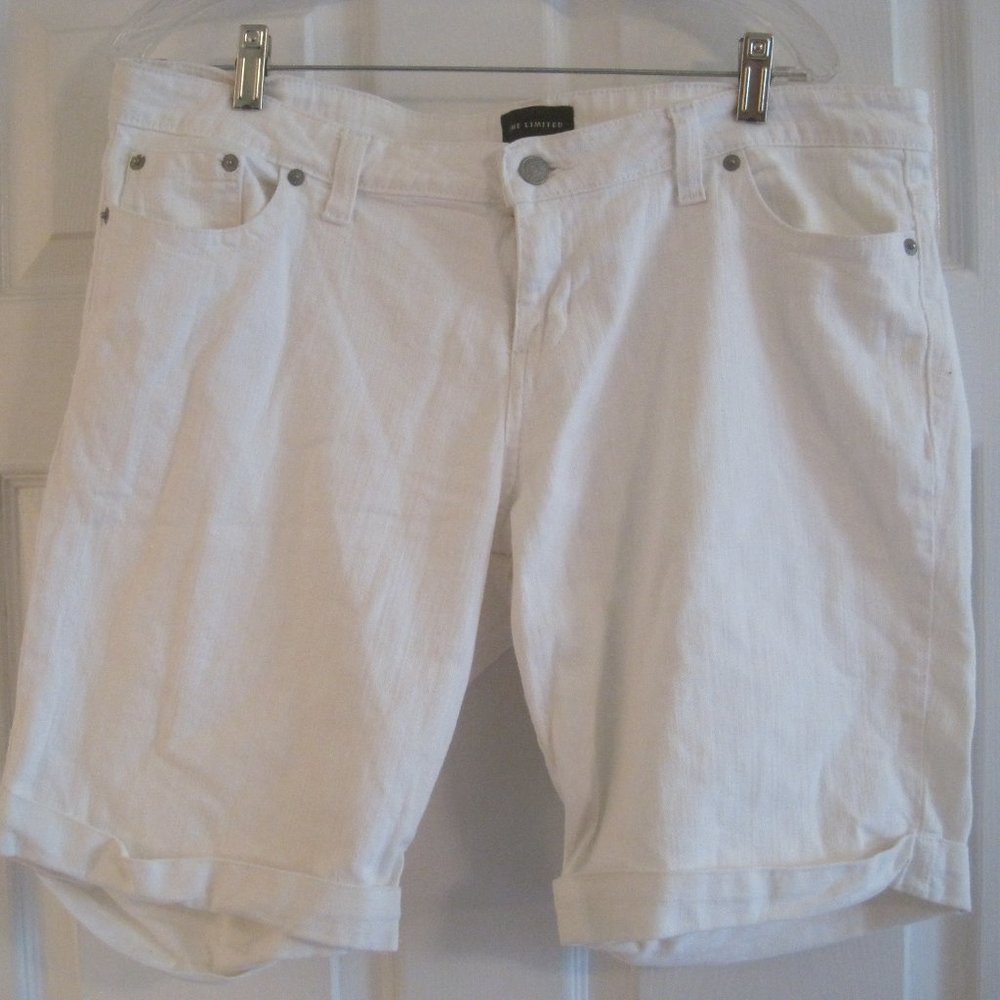 THE LIMITED WHITE JEAN BERMUDA SHORTS 14